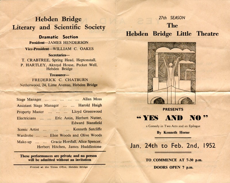 Yes and No, by Kenneth Horne, produced by Olive Woods, 24 January-2 February, 1952