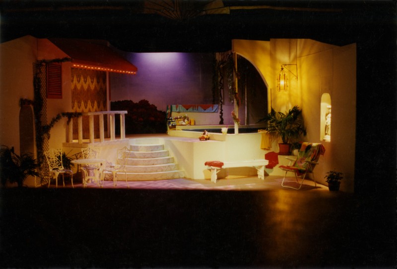 Set for Man of the Moment, by Alan Ayckbourn, 24 February-1 March 1997, directed by Ray Riches. Set built by Jim Crossley.