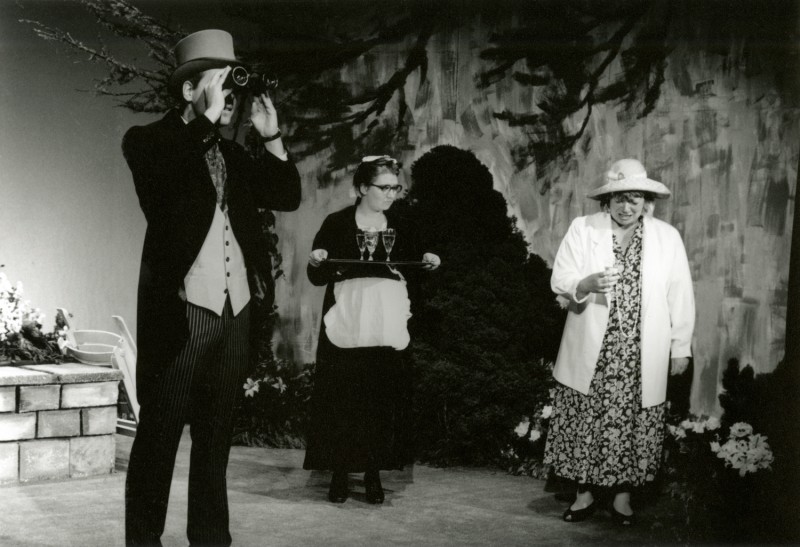Woman in Mind, by Alan Ayckbourn, directed by Vaughan Leslie, 24-29 April 1995. Alastair Graham as Andy, Claire Mobbs as Muriel, Sue Morris as Susan.