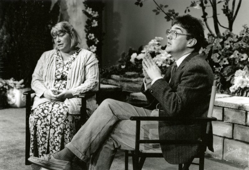 Woman in Mind, by Alan Ayckbourn, directed by Vaughan Leslie, 24-29 April 1995. Sue Morris as Susan, Keith Washington as Bill.
