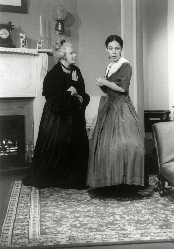 The Heiress, by Ruth and Augustus Goetz, directed by Vaughan Leslie, 27 November-2 December 2000. Marian Feather as Lavinia Pennyman, Debbie Shutter as Catherine.