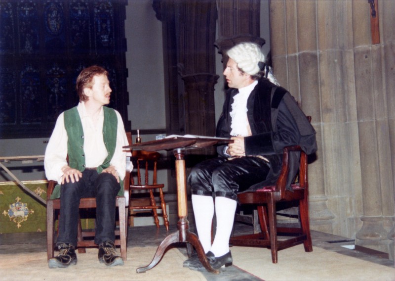 The Cragg Coiners, by Ray Riches and Tony Webster, directed by Ray Riches, 8-11 June 1988, Heptonstall Church. Vaughan Leslie and Dave Cure.