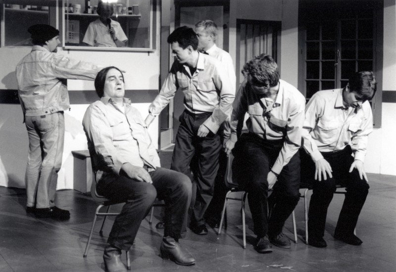 One Flew Over the Cuckoo's Nest, by Dale Wasserman, directed by Ray Riches, 20-25 February 1995. Frank Butterworth, Sue Riches, Ron Suthers, Vaughan Leslie, Dominic Makin, Alastair Graham and Chris Juckes.