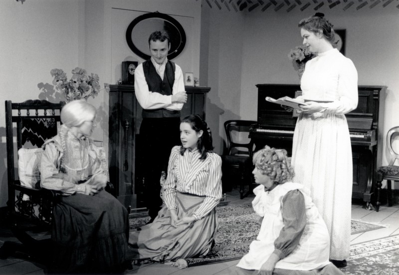 Little Women, adapted by Peter Clapham, directed by Claire Mobbs / Jennifer Crossley, 25-30 November 1996. Catherine Hartley, Craig Baillie, ?, Lorna Wigg, and ?.