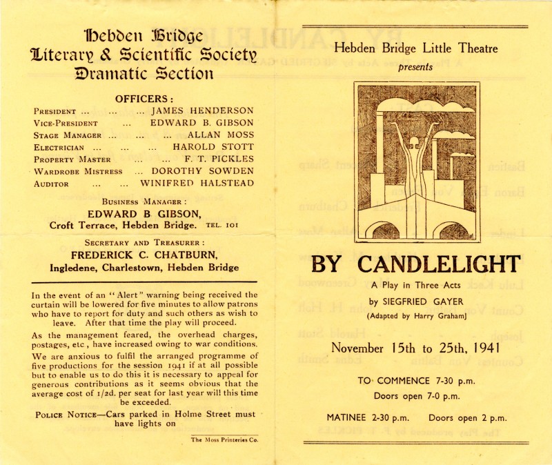 Programme for By Candlelight, 1941
