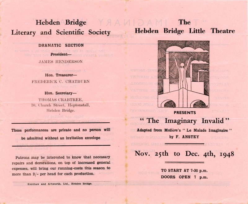 Programme for The Imaginary Invalid, 1948
