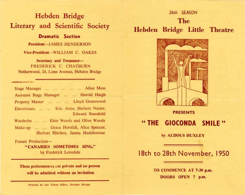 Programme for The Gioconda Smile, 1950