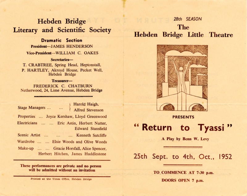 Programme for Return to Tyassi, 1952