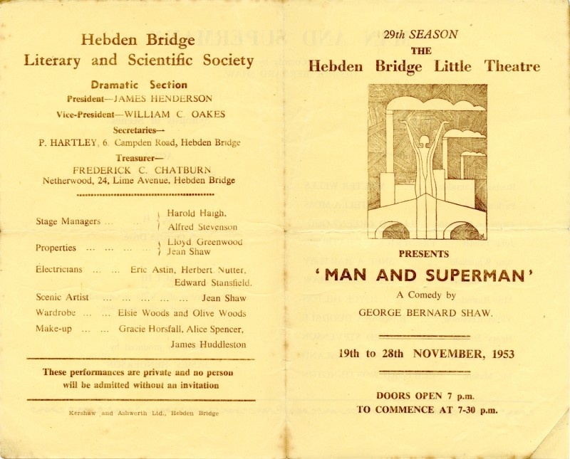 Programme for Man and Superman, 1953