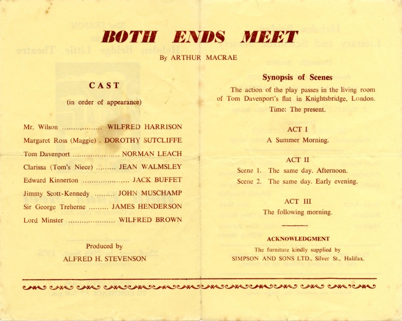 Both Ends Meet, 1956