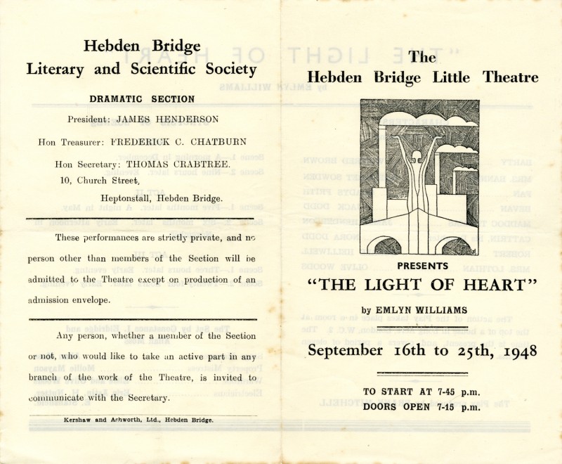 The Light of Heart, by Emlyn Williams, programme