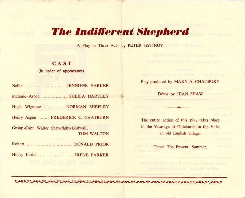 The Indifferent Shepherd, 1958