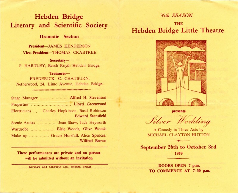 Silver Wedding, by Michael Clayton Hutton, produced by Alfred H. Stevennson, 26 September-3 October, 1959