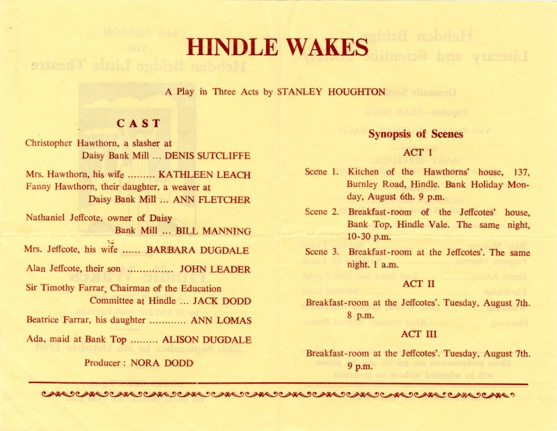Hindle Wakes programme