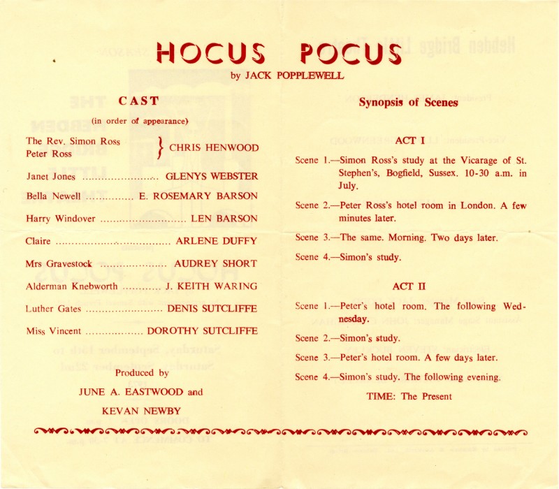 Hocus Pocus programme