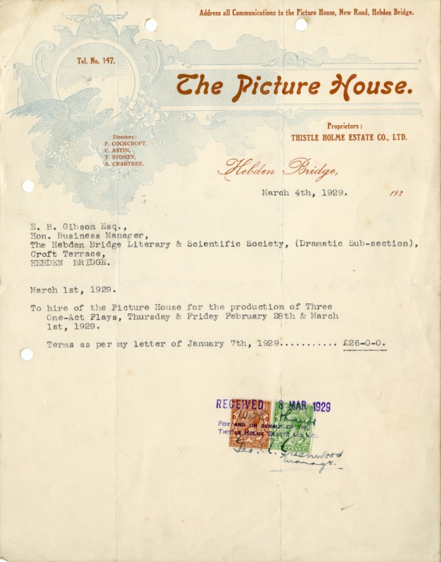 Letter from The Picture House
