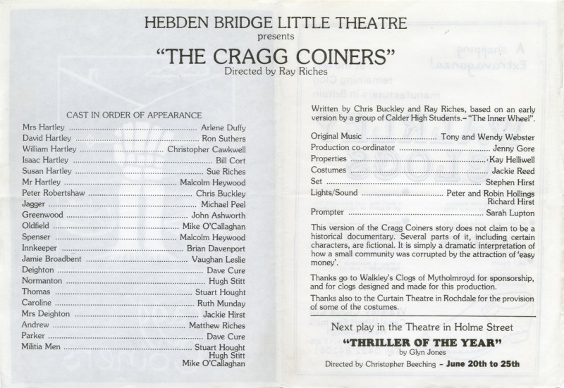 The Cragg Coiners, 1988