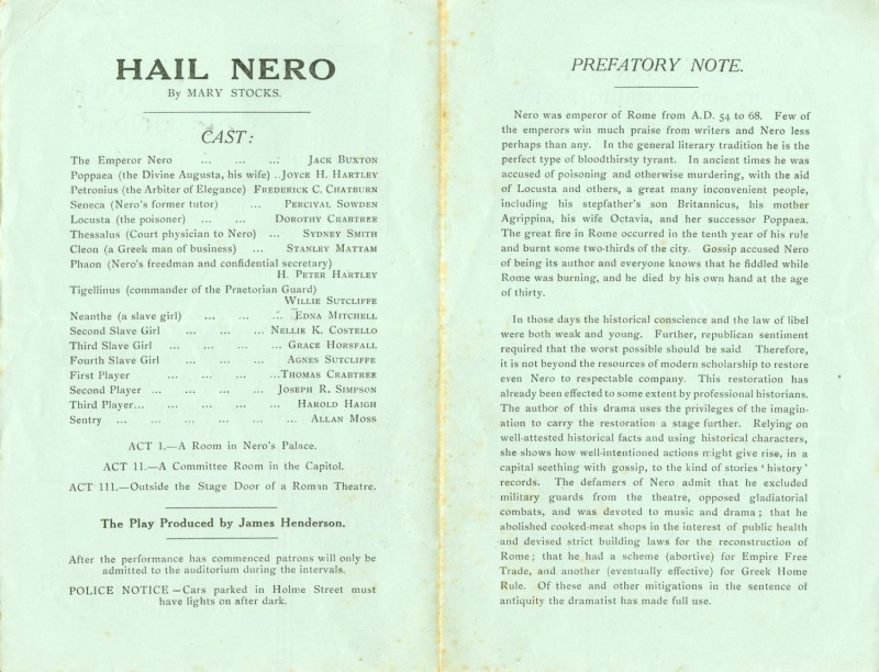 Hail Nero, 1937