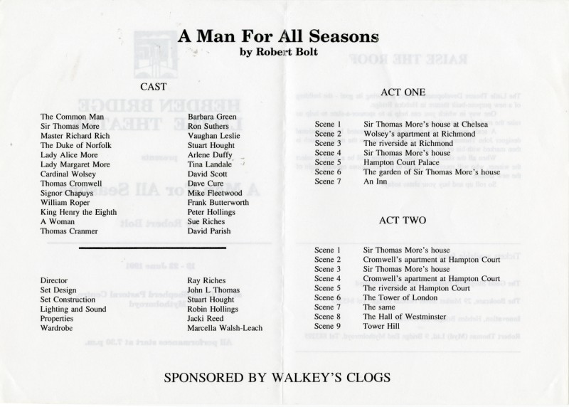 A Man For All Seasons, 1991