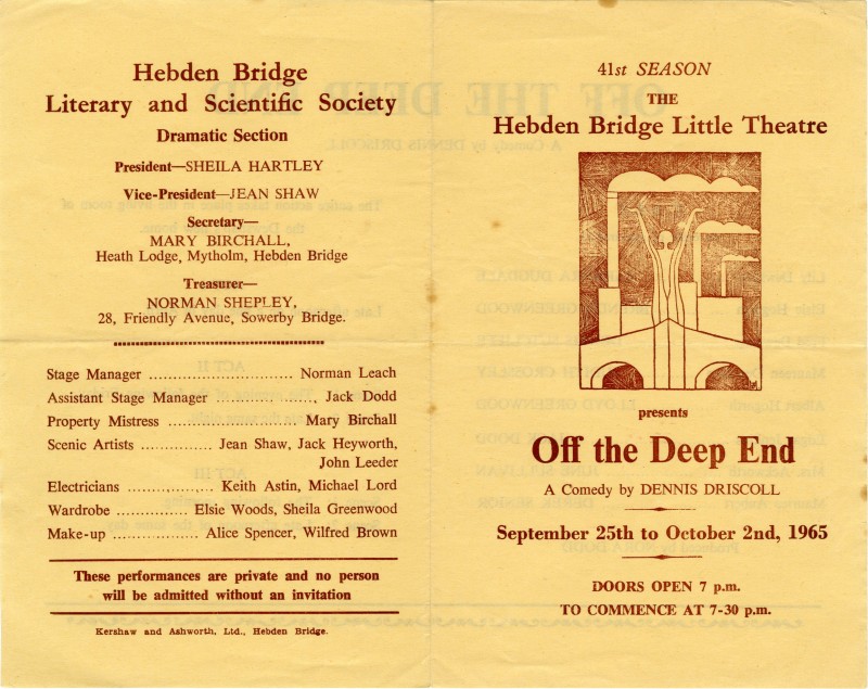 Programme for Off The Deep End, 1965