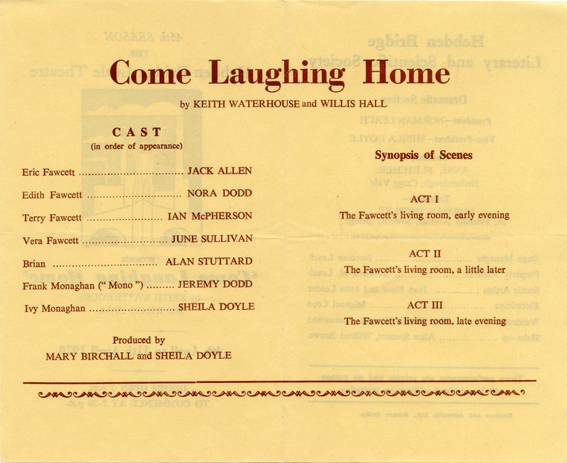 Come Laughing Home, 1970