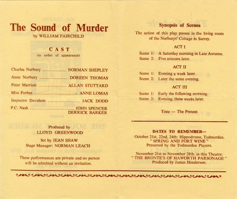 The Sound of Murder, 1970