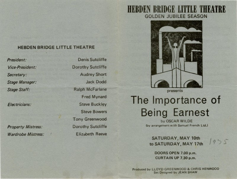 The Importance of Being Earnest programme