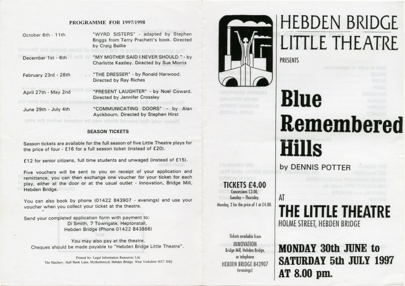 Blue Remembered Hills programme