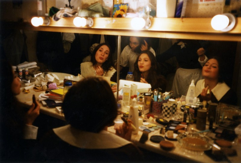 The Crucible cast, backstage