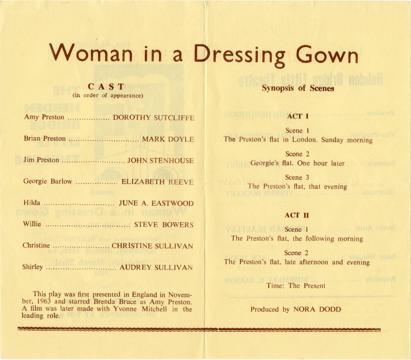 Woman in a Dressing Gown programme