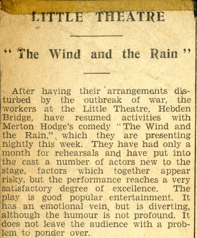 The Wind and the Rain press cutting