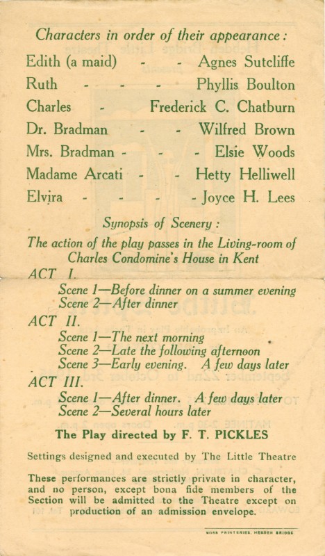 Programme for Blithe Spirit, 1945