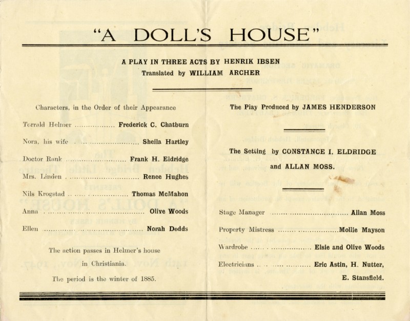 A Doll’s House programme, 1947