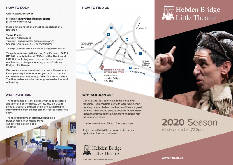 Hebden Bridge Little Theatre Season Programme 2020, outer
